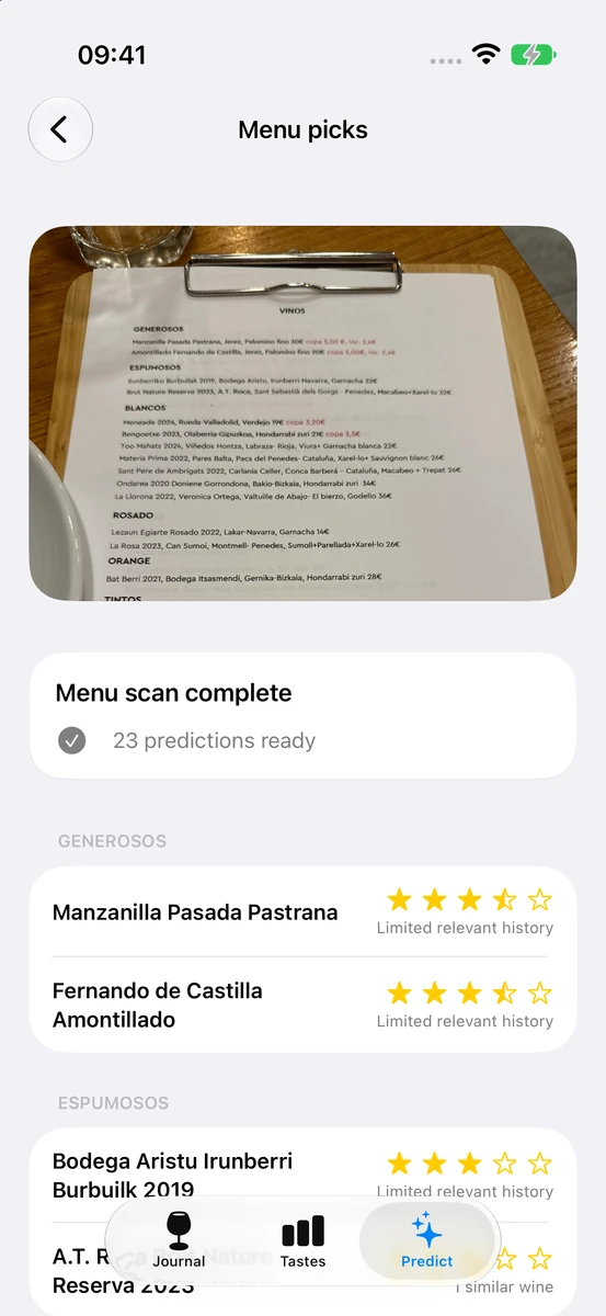 Sip: Get recommendations from wine menus
