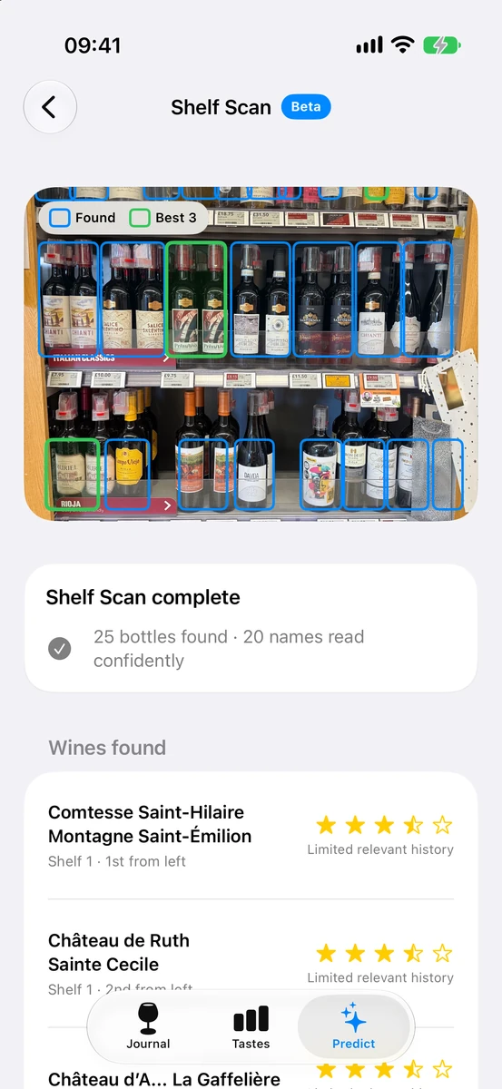 Sip: Scan shelves for personalised picks